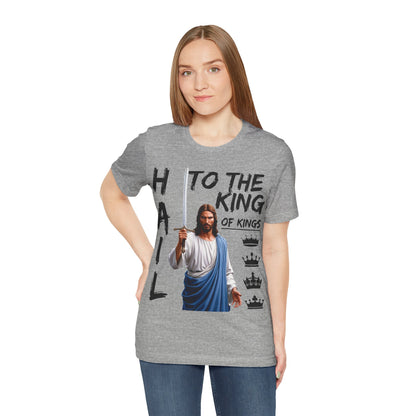 "Hail to the King of Kings T-Shirt | Powerful Christian Symbolism by The Holy Fight"