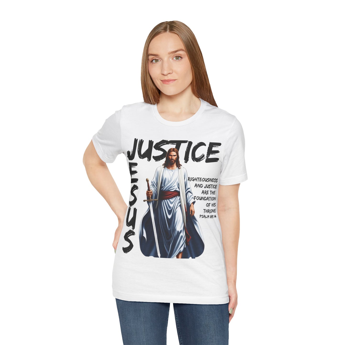 "Justice of Jesus T-Shirt | Bold Christian Message on Righteousness by The Holy Fight"