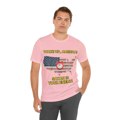 "Wake Up America T-Shirt | Christian Patriotism & Spiritual Alertness by The Holy Fight"