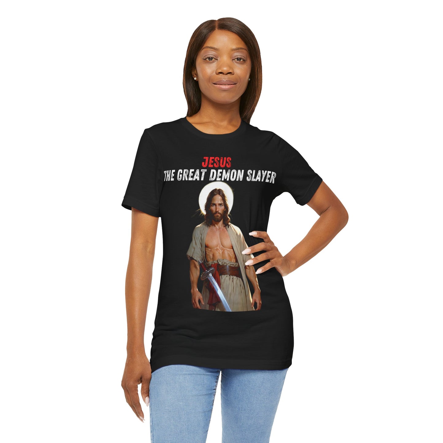 "Jesus the Great Demon Slayer T-Shirt | Christian Warrior Apparel by The Holy Fight"