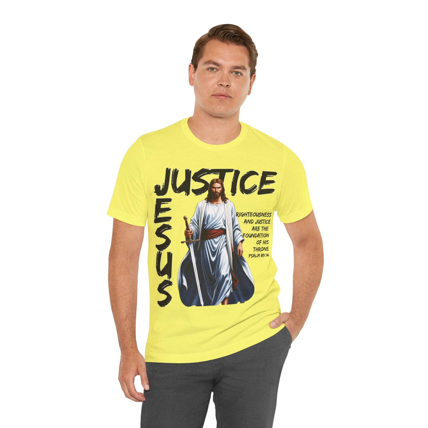 "Justice of Jesus T-Shirt | Bold Christian Message on Righteousness by The Holy Fight"