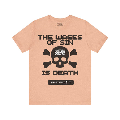 "The Wages of Sin is Death T-Shirt | Bold Christian Message Apparel by The Holy Fight"