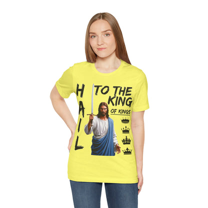 "Hail to the King of Kings T-Shirt | Powerful Christian Symbolism by The Holy Fight"