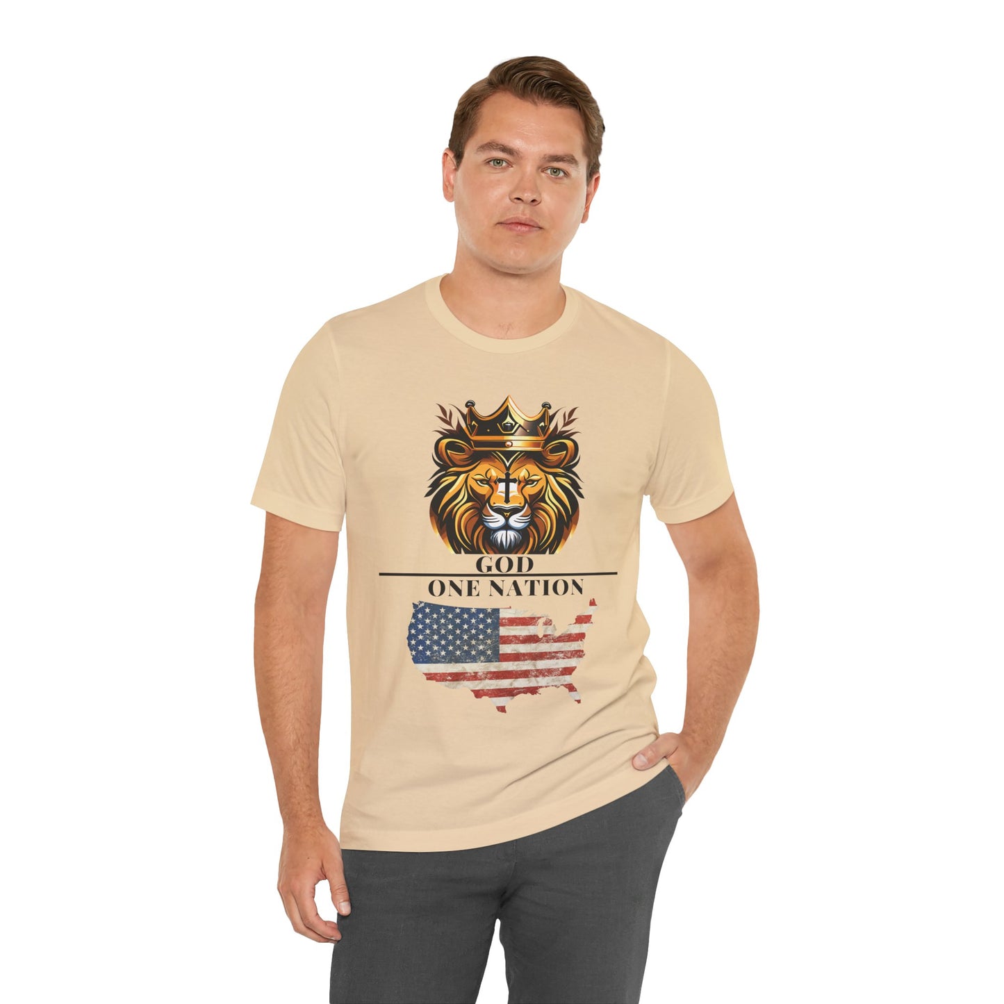 "One Nation Under God Christian T-Shirt – Patriotic Faith and Strength in Unity Apparel by The Holy Fight