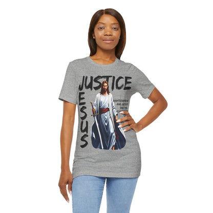 "Justice of Jesus T-Shirt | Bold Christian Message on Righteousness by The Holy Fight"