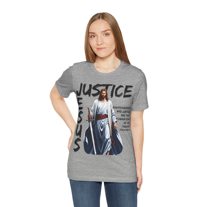 "Justice of Jesus T-Shirt | Bold Christian Message on Righteousness by The Holy Fight"