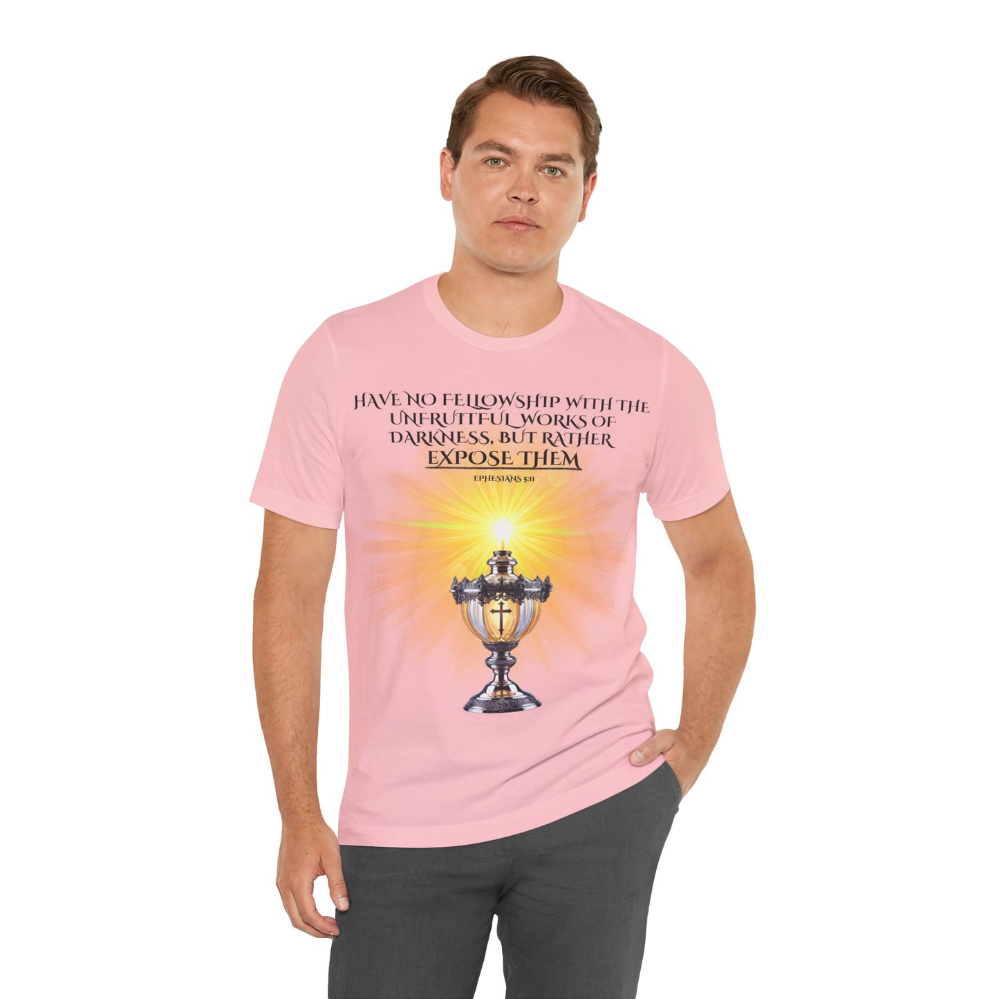 "Illuminate Truth | Christian T-Shirt – Shine Light & Expose Darkness with Ephesians 5:11 by The Holy Fight