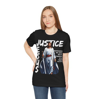 "Justice of Jesus T-Shirt | Bold Christian Message on Righteousness by The Holy Fight"