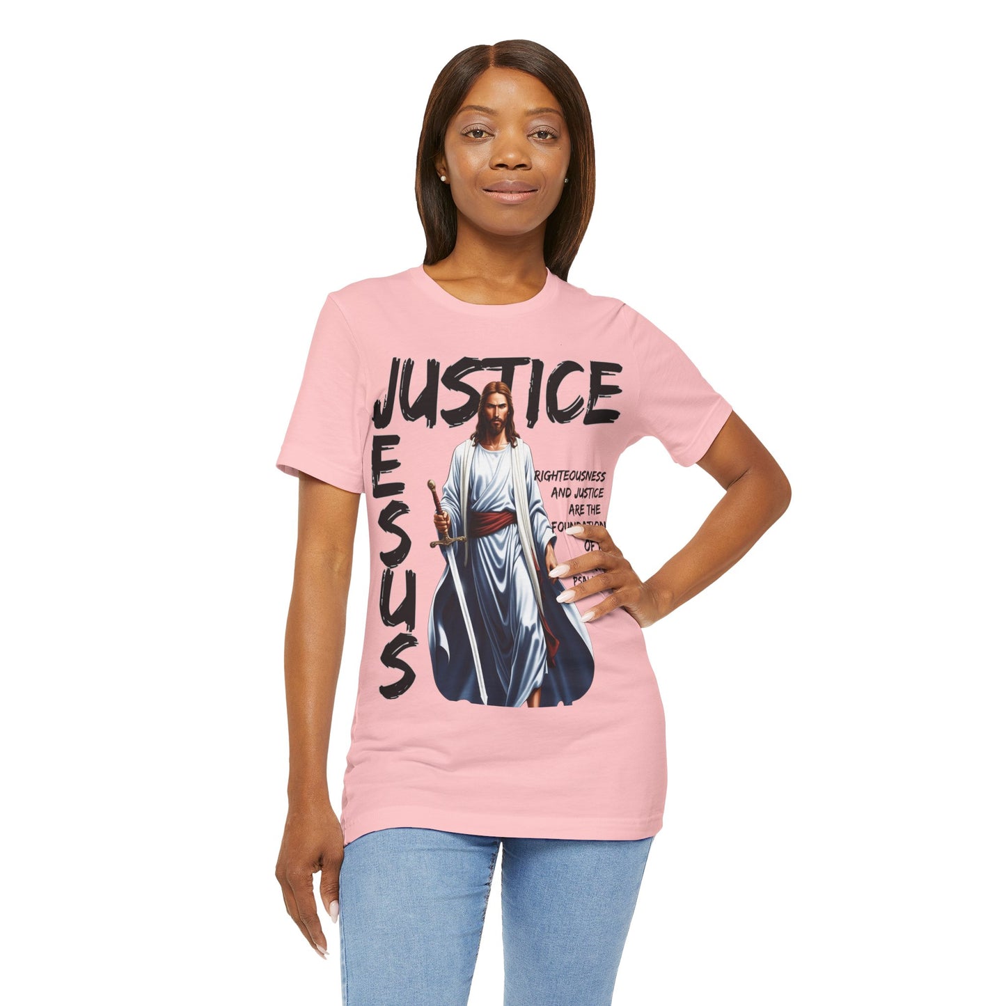 "Justice of Jesus T-Shirt | Bold Christian Message on Righteousness by The Holy Fight"