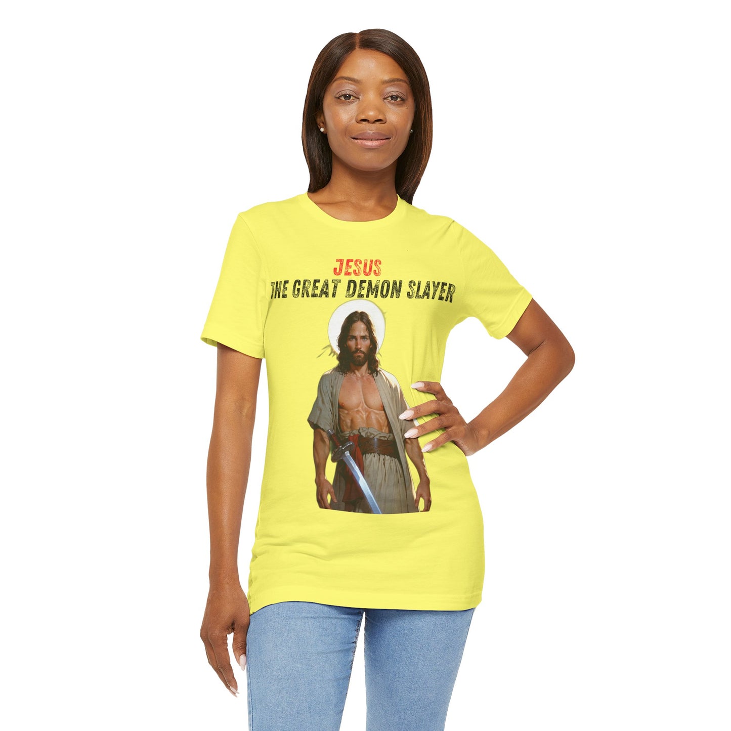 "Jesus the Great Demon Slayer T-Shirt | Christian Warrior Apparel by The Holy Fight"