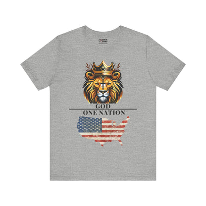 "One Nation Under God Christian T-Shirt – Patriotic Faith and Strength in Unity Apparel by The Holy Fight