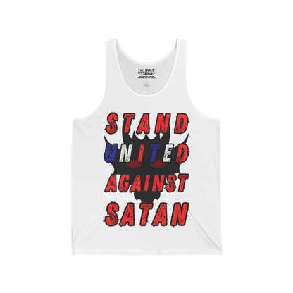 The Holy Fight "Stand United Against Satan" Christian Tank Top – Bold Spiritual Warfare Apparel
