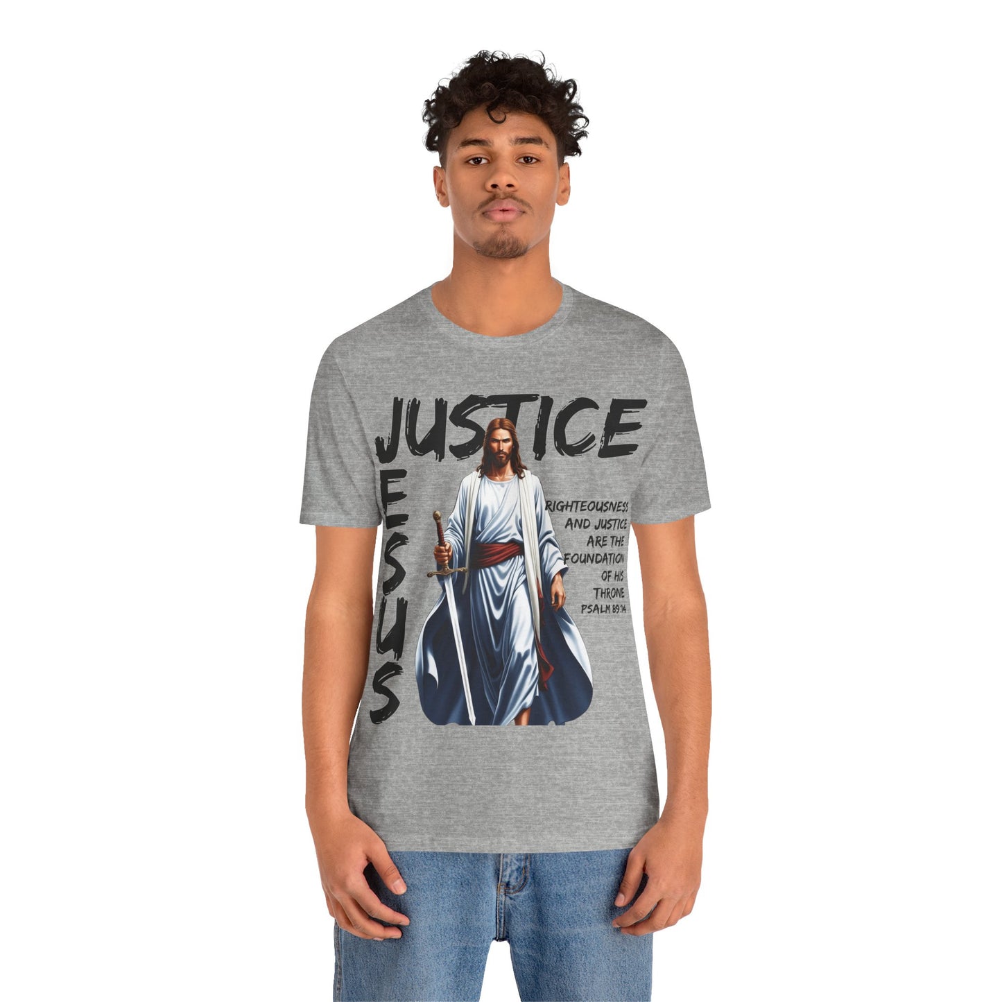 "Justice of Jesus T-Shirt | Bold Christian Message on Righteousness by The Holy Fight"