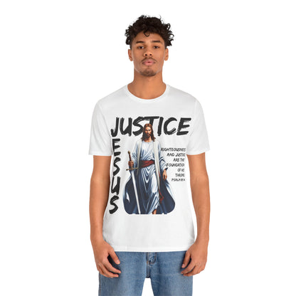 "Justice of Jesus T-Shirt | Bold Christian Message on Righteousness by The Holy Fight"