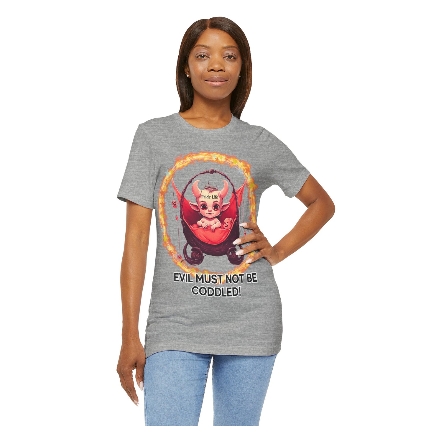 Christian Tee - Evil Must Not Be Coddled - Christian Warrior Apparel by The Holy Fight