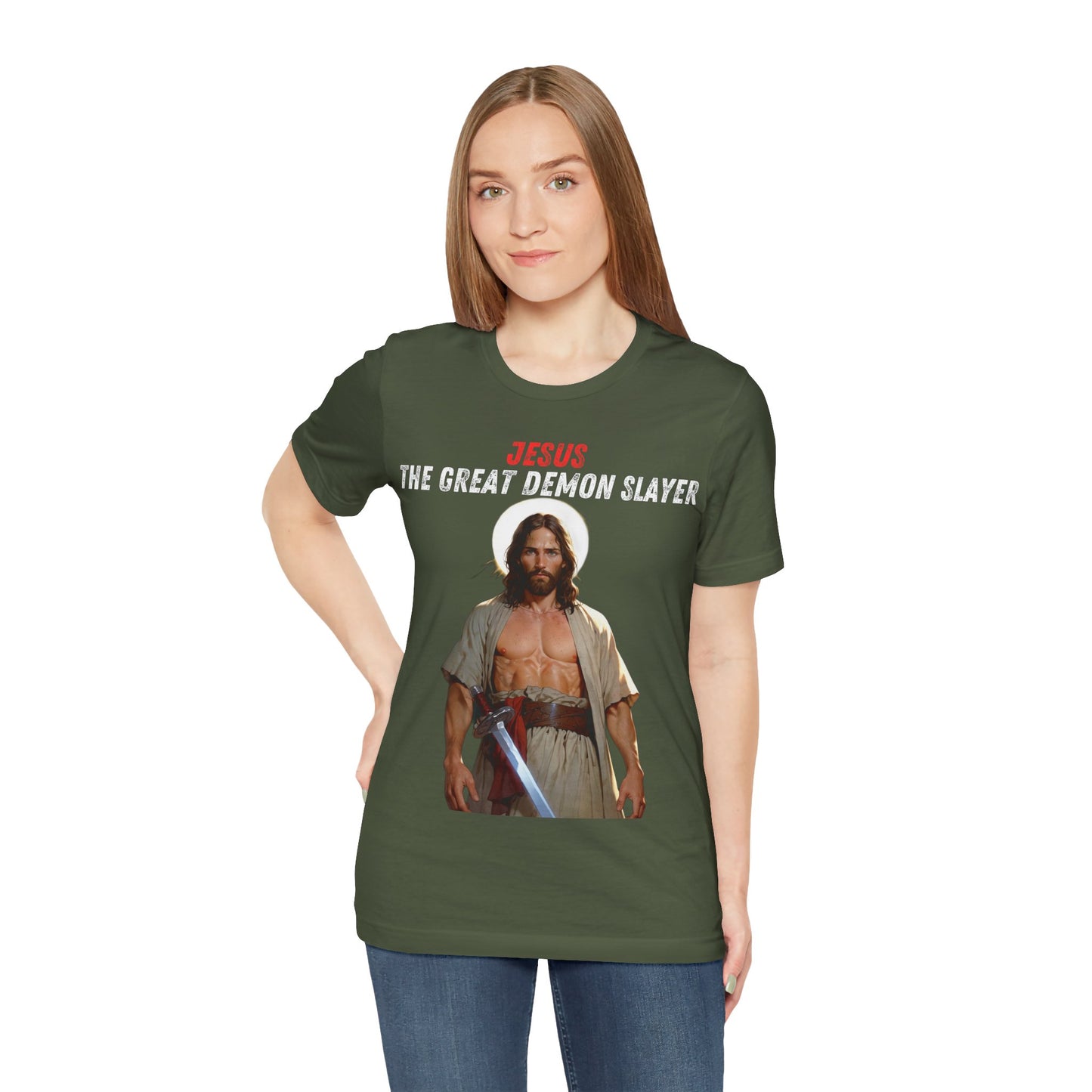 "Jesus the Great Demon Slayer T-Shirt | Christian Warrior Apparel by The Holy Fight"