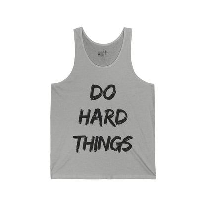 "The Holy Fight Men’s Tank Top - 'Do Hard Things' - Embrace the Challenge of Faith"