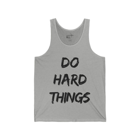 "The Holy Fight Men’s Tank Top - 'Do Hard Things' - Embrace the Challenge of Faith"