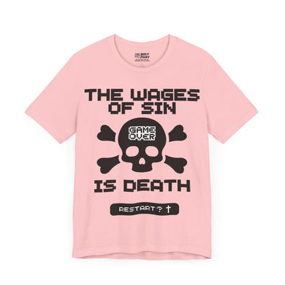 "The Wages of Sin is Death T-Shirt | Bold Christian Message Apparel by The Holy Fight"