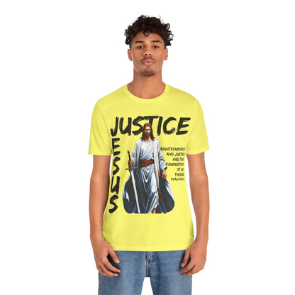 "Justice of Jesus T-Shirt | Bold Christian Message on Righteousness by The Holy Fight"