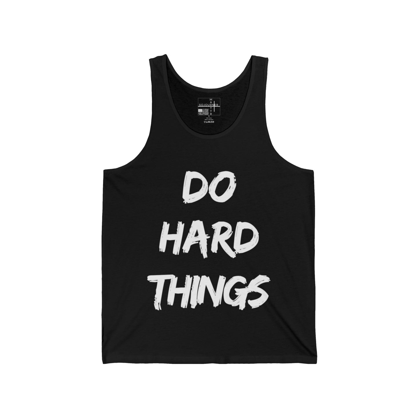 "The Holy Fight Men’s Tank Top - 'Do Hard Things' - Embrace the Challenge of Faith"