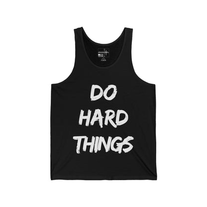 "The Holy Fight Men’s Tank Top - 'Do Hard Things' - Embrace the Challenge of Faith"