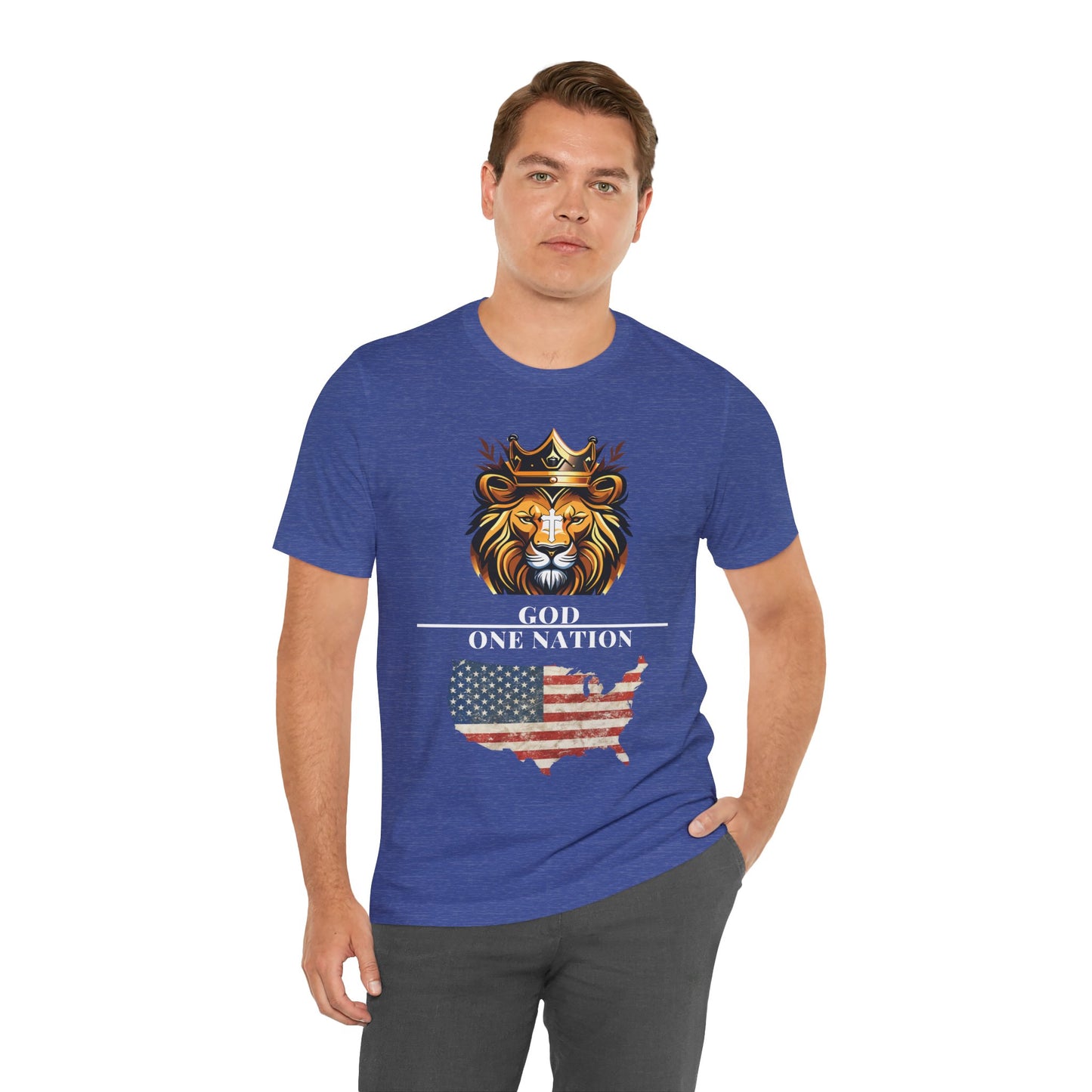 "One Nation Under God Christian T-Shirt – Patriotic Faith and Strength in Unity Apparel by The Holy Fight