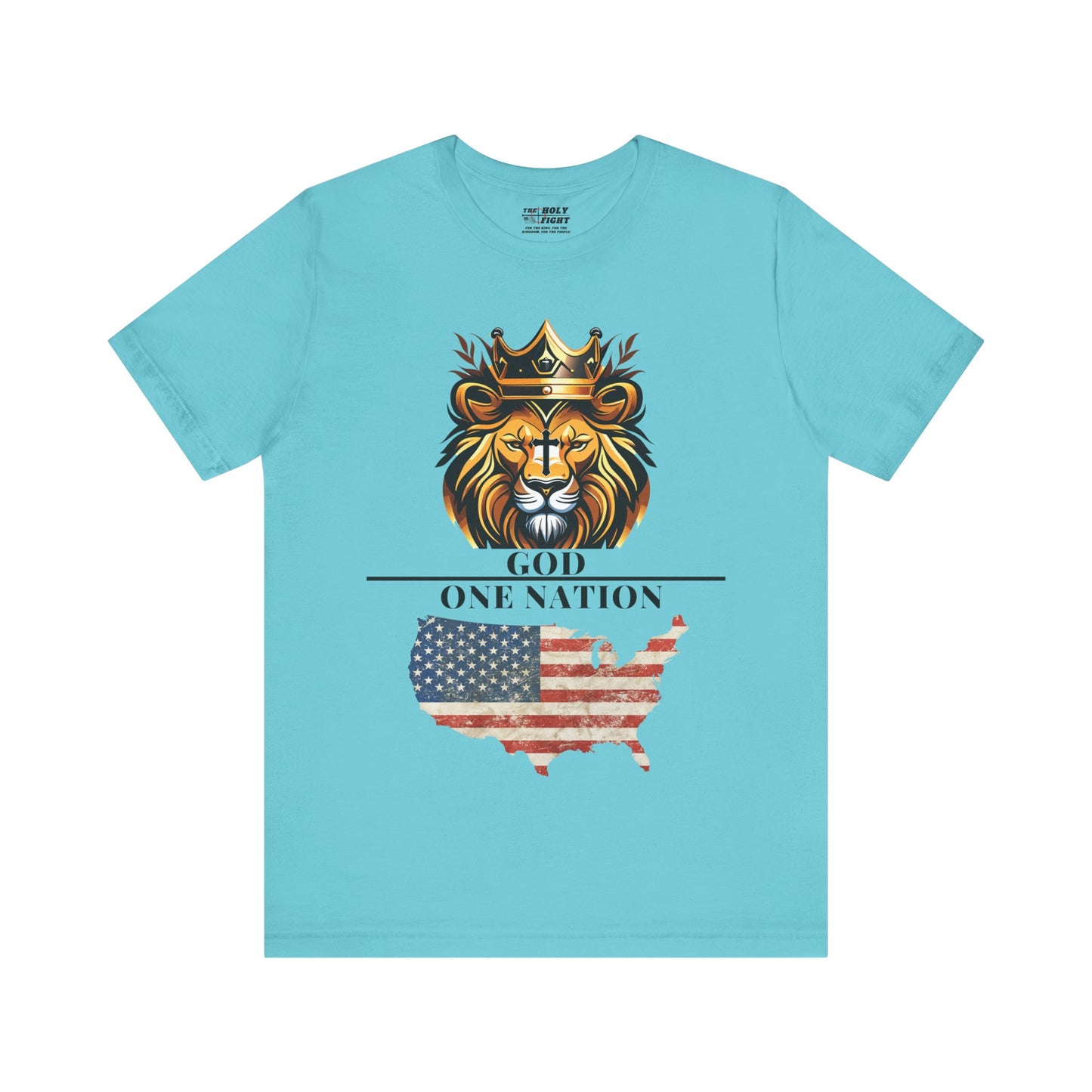 "One Nation Under God Christian T-Shirt – Patriotic Faith and Strength in Unity Apparel by The Holy Fight