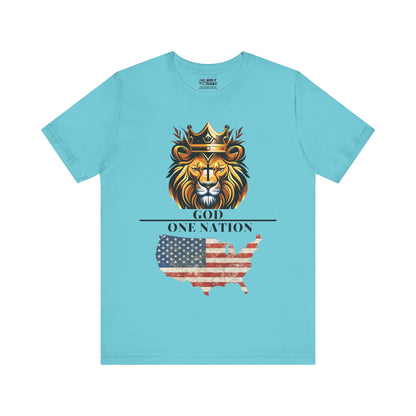"One Nation Under God Christian T-Shirt – Patriotic Faith and Strength in Unity Apparel by The Holy Fight