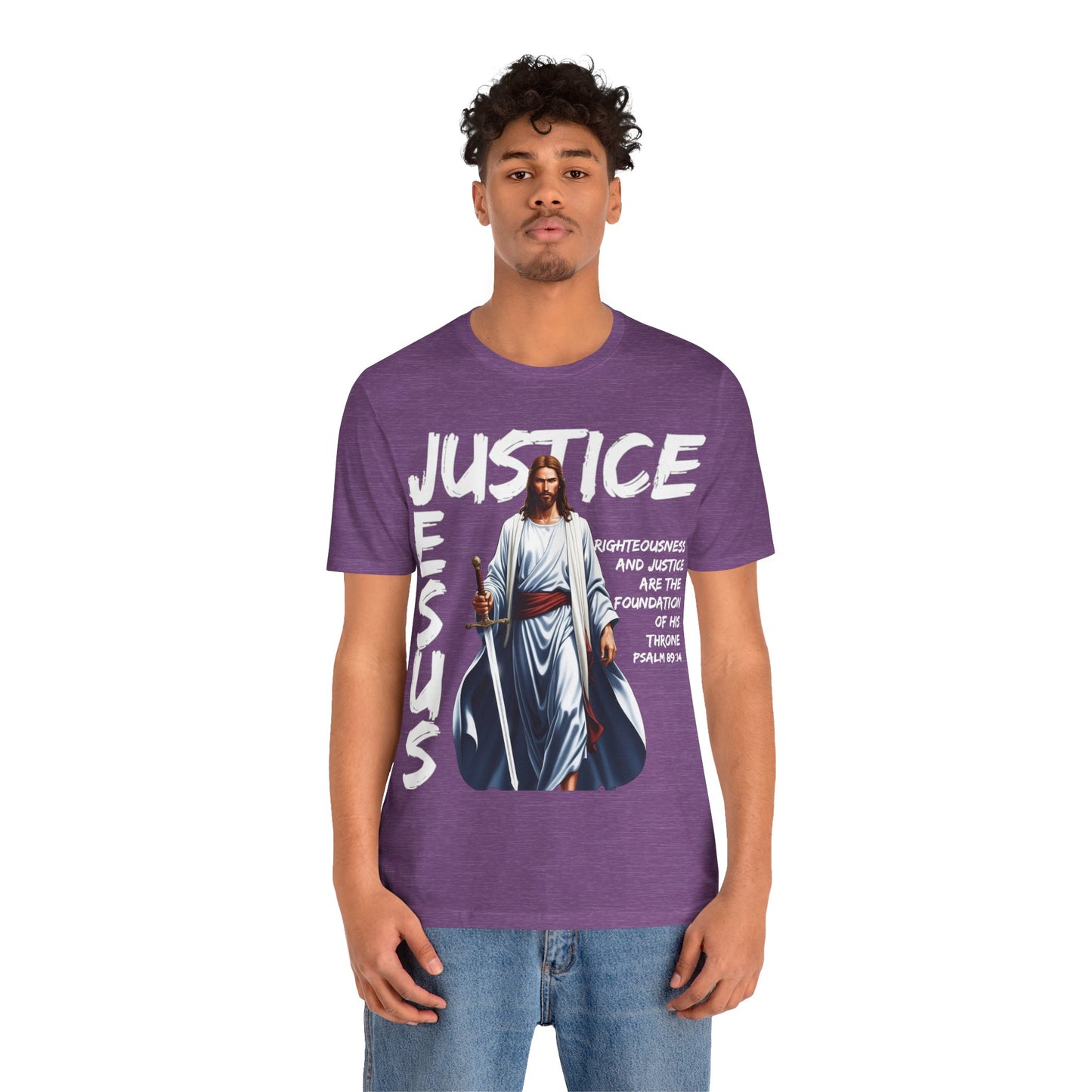 "Justice of Jesus T-Shirt | Bold Christian Message on Righteousness by The Holy Fight"