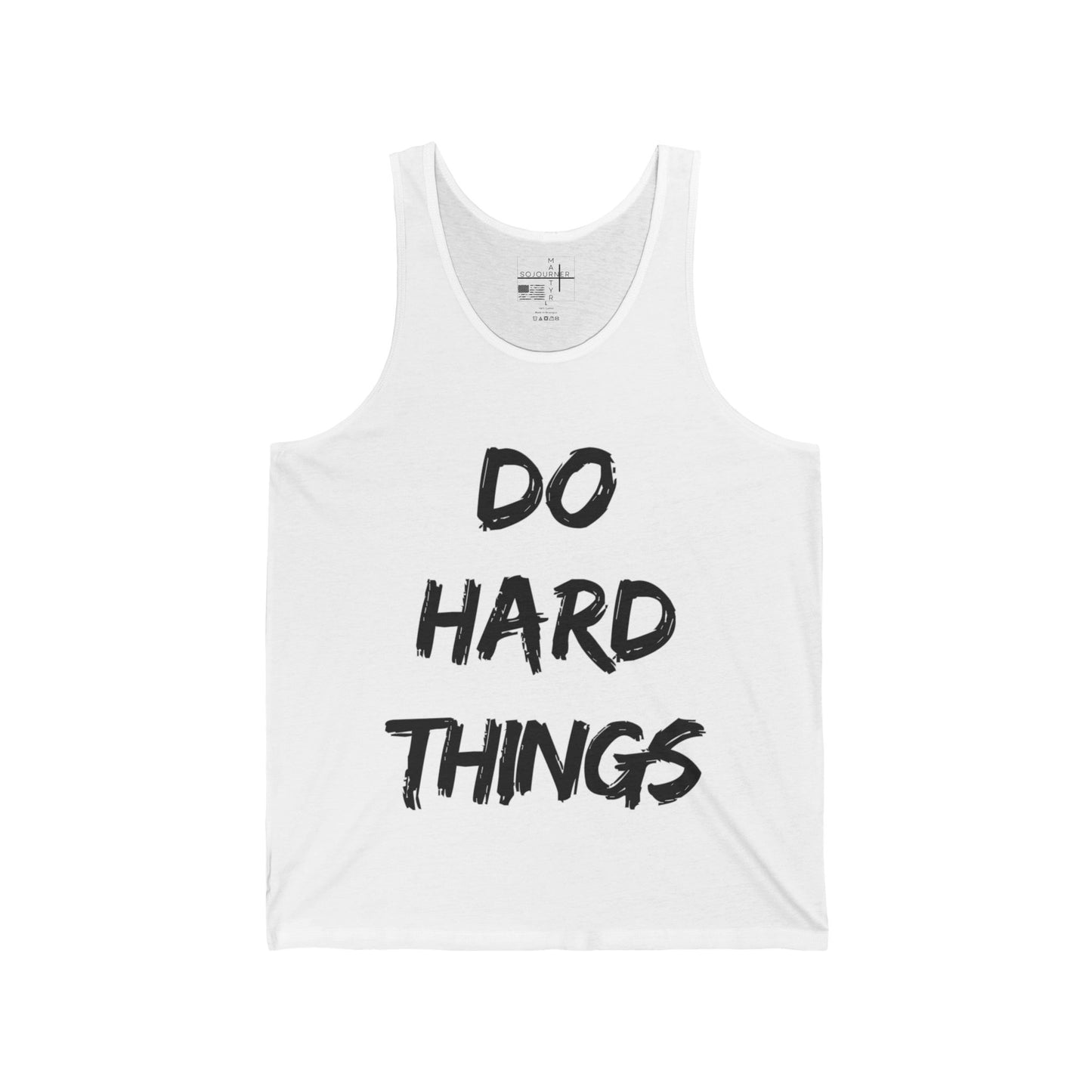 "The Holy Fight Men’s Tank Top - 'Do Hard Things' - Embrace the Challenge of Faith"