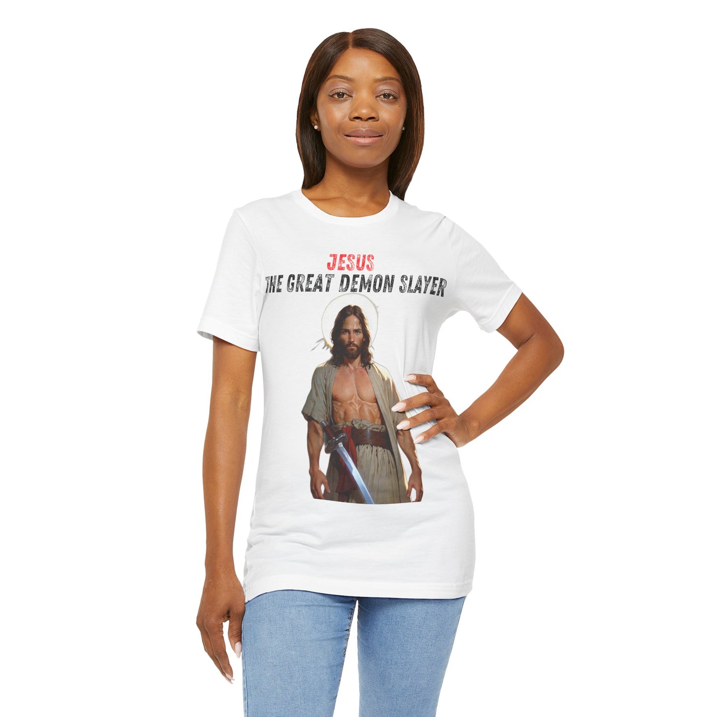 "Jesus the Great Demon Slayer T-Shirt | Christian Warrior Apparel by The Holy Fight"